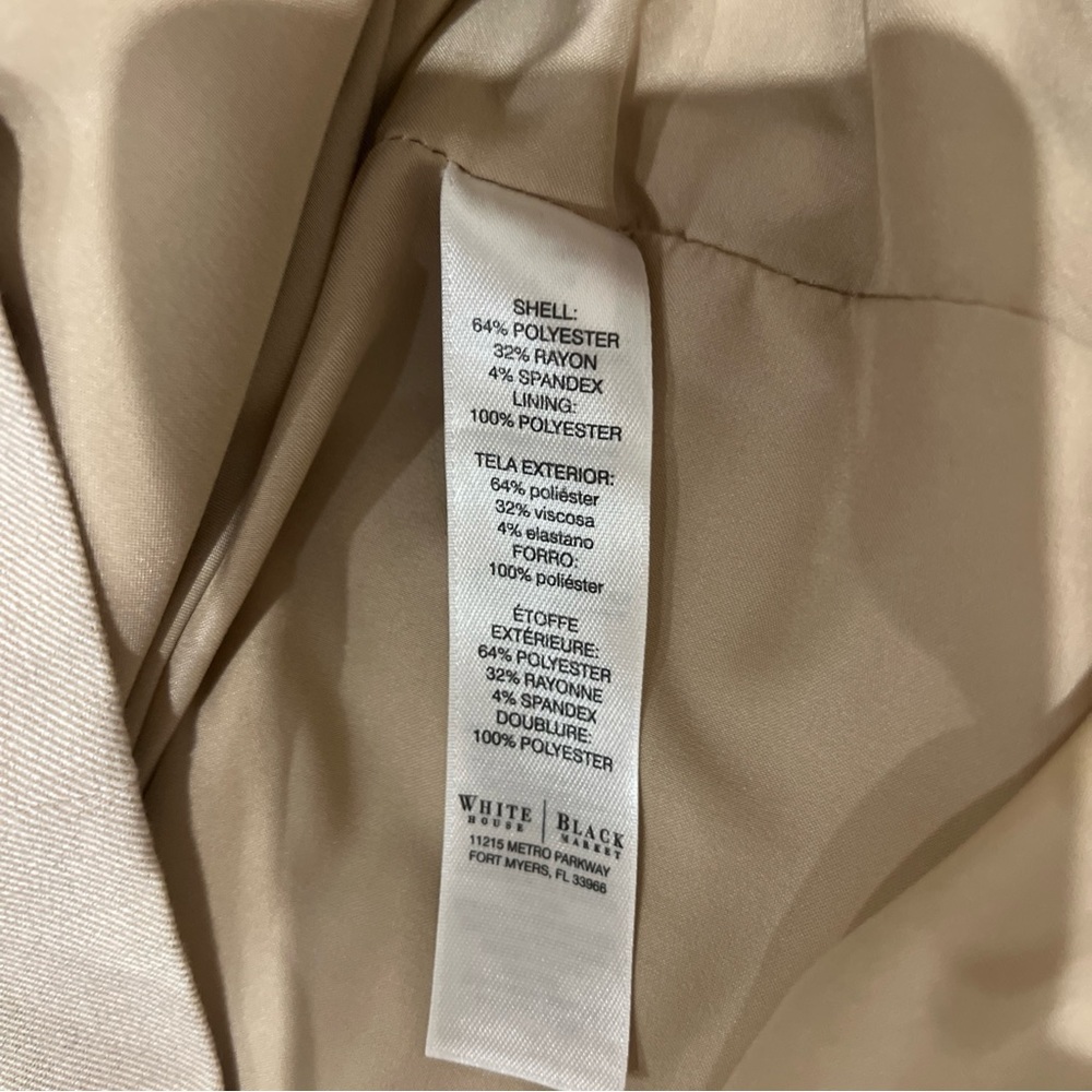 White House Black Market Tan Pencil Skirt Asymmetrical Slit - Picture 10 of 11